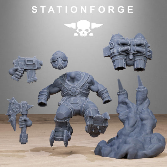 Sci-Fi Ork Miniatures, STATIONFORGE Grimdark Wargame Flyers