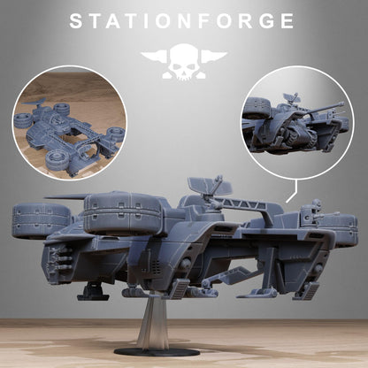 FreeGuard Skycrane, Modular Sci-Fi Guardsmen Tank Transport by STATIONFORGE, Sci-fi Wargames Proxy
