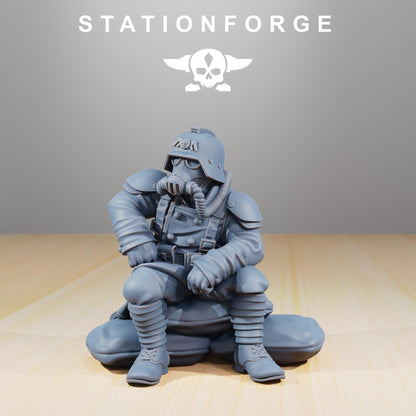 GrimGuard Comrades, Death Korps Proxy, Sci-Fi Wargames Miniatures by STATIONFORGE