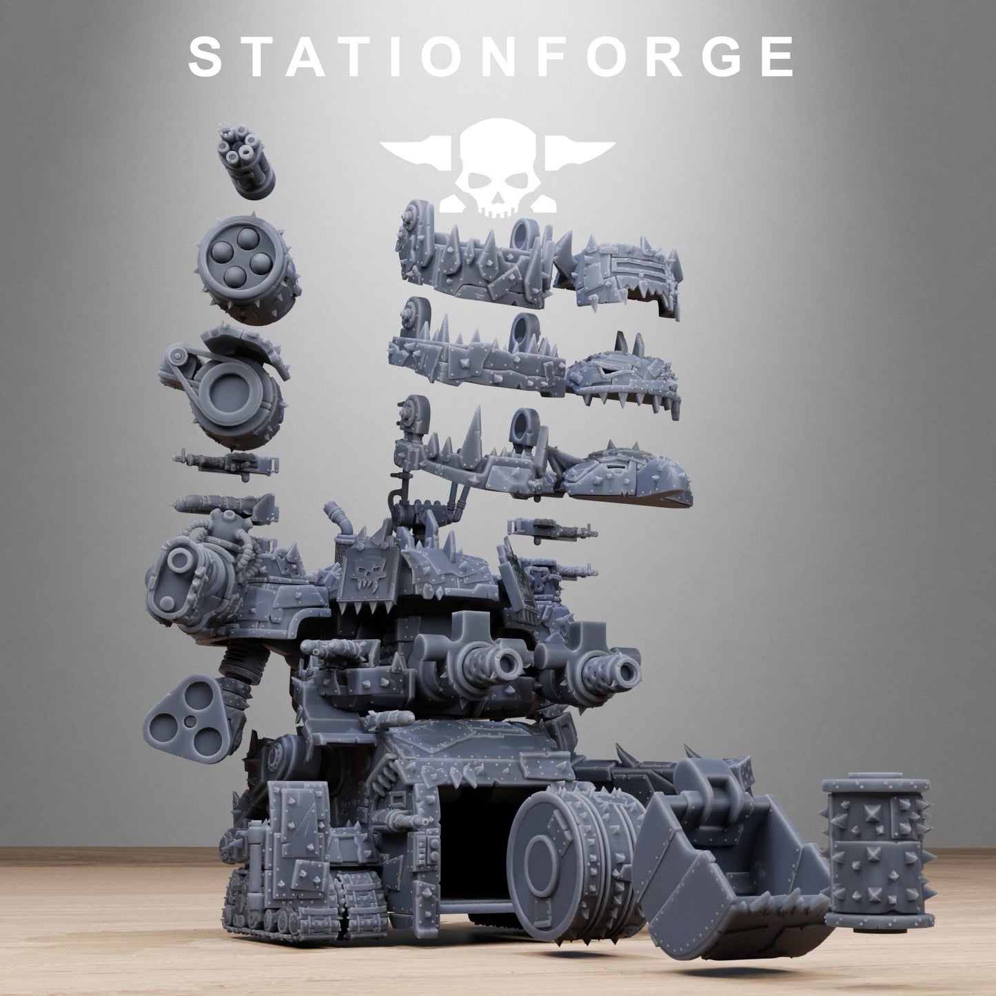 Orkaz Gognauts, Space-Faring Orkish Menace Sculpted by STATIONFORGE, Grimdark Compatible, Scaled for Sci-Fi Miniature Wargames
