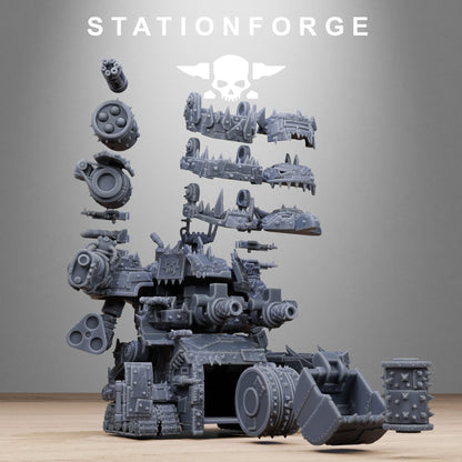 Orkaz Gognauts, Space-Faring Orkish Menace Sculpted by STATIONFORGE, Grimdark Compatible, Scaled for Sci-Fi Miniature Wargames