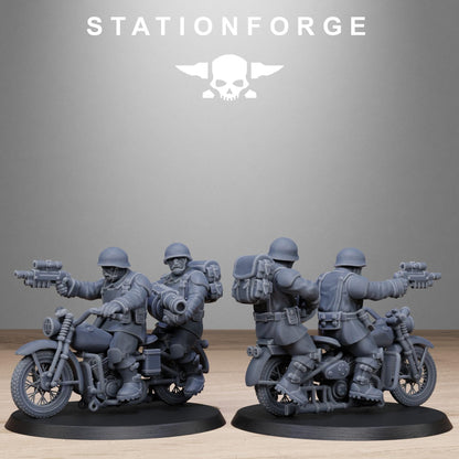 FreeGuard Bikers Modular Set Miniatures by STATIONFORGE,  Imperial guard cavalry regiment