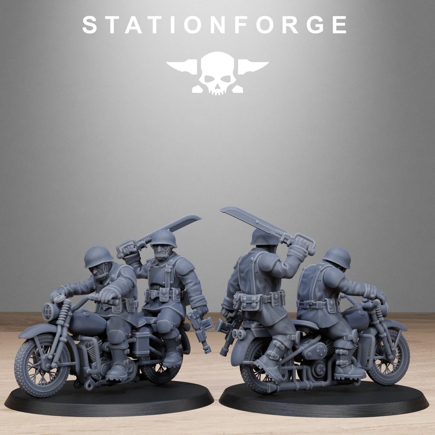 FreeGuard Bikers Modular Set Miniatures by STATIONFORGE,  Imperial guard cavalry regiment