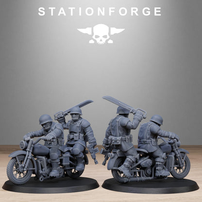 FreeGuard Bikers Modular Set Miniatures by STATIONFORGE,  Imperial guard cavalry regiment