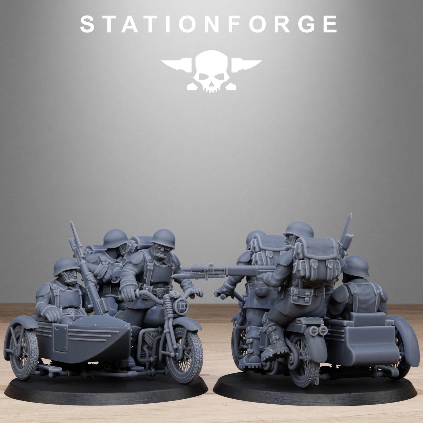 FreeGuard Bikers Modular Set Miniatures by STATIONFORGE,  Imperial guard cavalry regiment