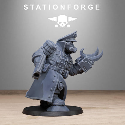 FreeGuard Mutant Officer, Death Korps Proxy, Sci-Fi Wargames Miniatures by STATIONFORGE