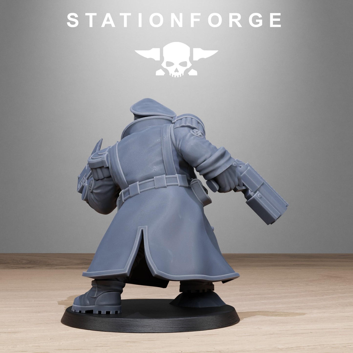 FreeGuard Mutant Officer, Death Korps Proxy, Sci-Fi Wargames Miniatures by STATIONFORGE