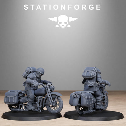 FreeGuard Bikers Modular Set Miniatures by STATIONFORGE,  Imperial guard cavalry regiment