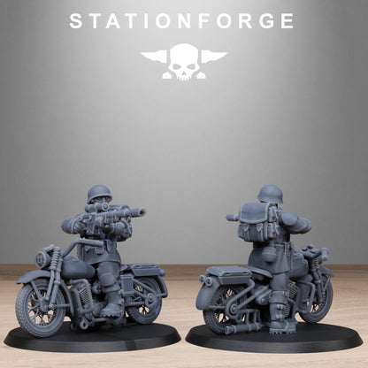 FreeGuard Bikers Modular Set Miniatures by STATIONFORGE,  Imperial guard cavalry regiment
