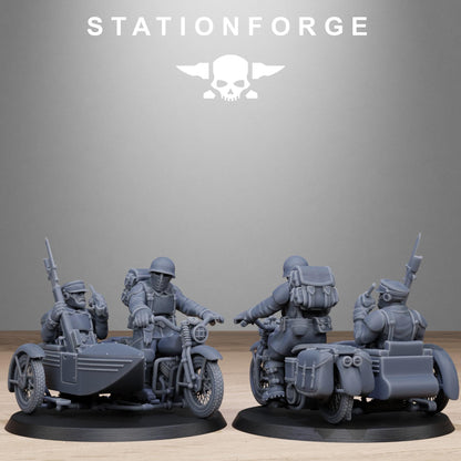 FreeGuard Bikers Modular Set Miniatures by STATIONFORGE,  Imperial guard cavalry regiment