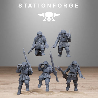 FreeGuard Heavy Tank - GrimGuard Heavy Tank, Sci-Fi Space Guard Soldiers by STATIONFORGE