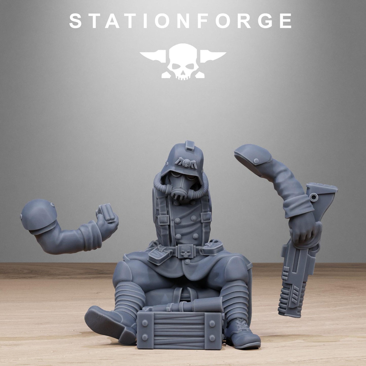 GrimGuard Battlefront, Death Korps Proxy, Sci-Fi Wargames Miniatures by STATIONFORGE