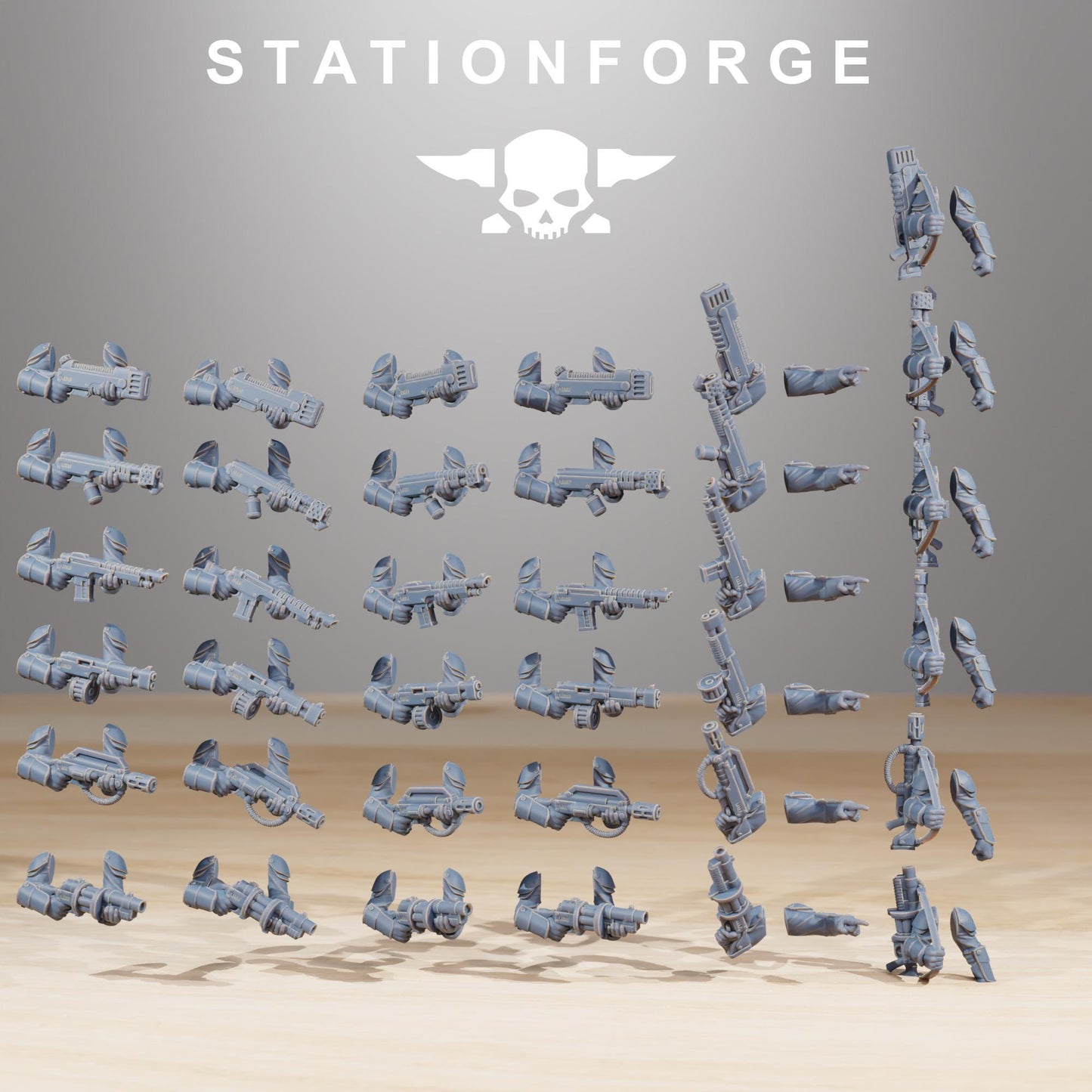Vaskar Infantry Builder Kit, Death Korps Proxy, Sci-Fi Wargames Miniatures by STATIONFORGE