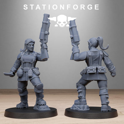 FreeGuard Sisters, Imperial Guard Proxy, Sci-Fi Wargames Miniatures by STATIONFORGE