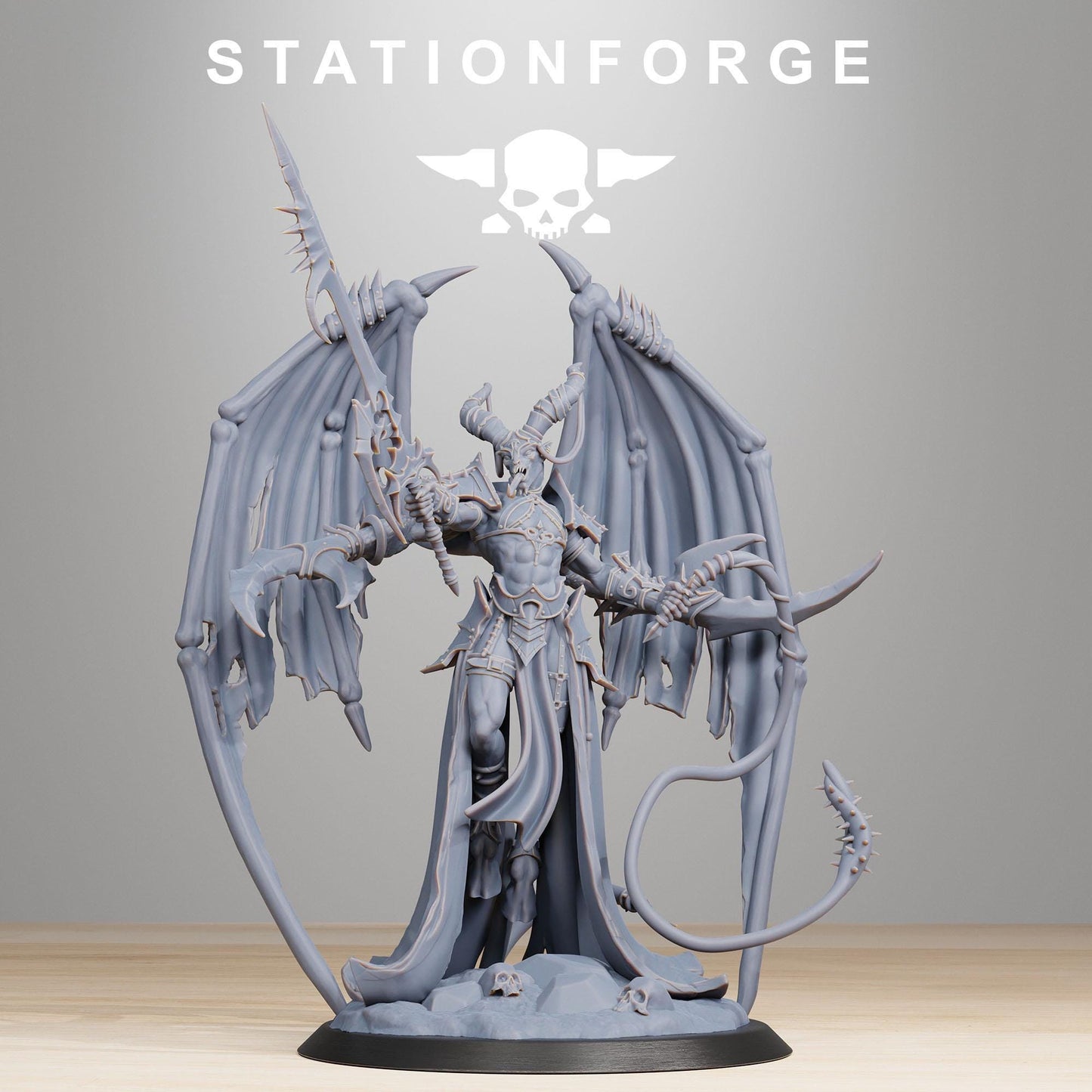 Demon Queen Miniature, STATIONFORGE Grimdark Wargame Model