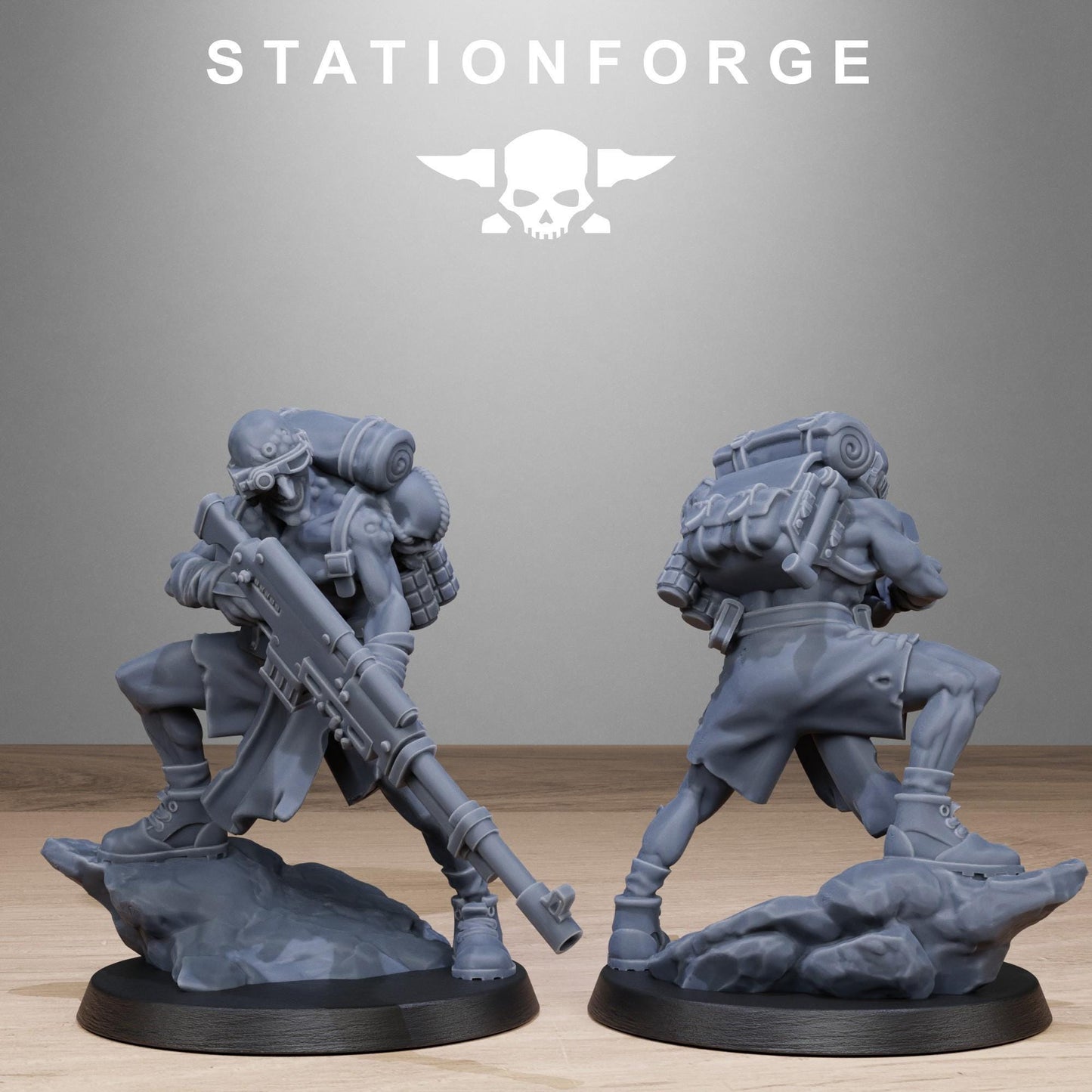 Corrupted Guard Abhumans, Chaos Worshipper Miniatures by STATIONFORGE