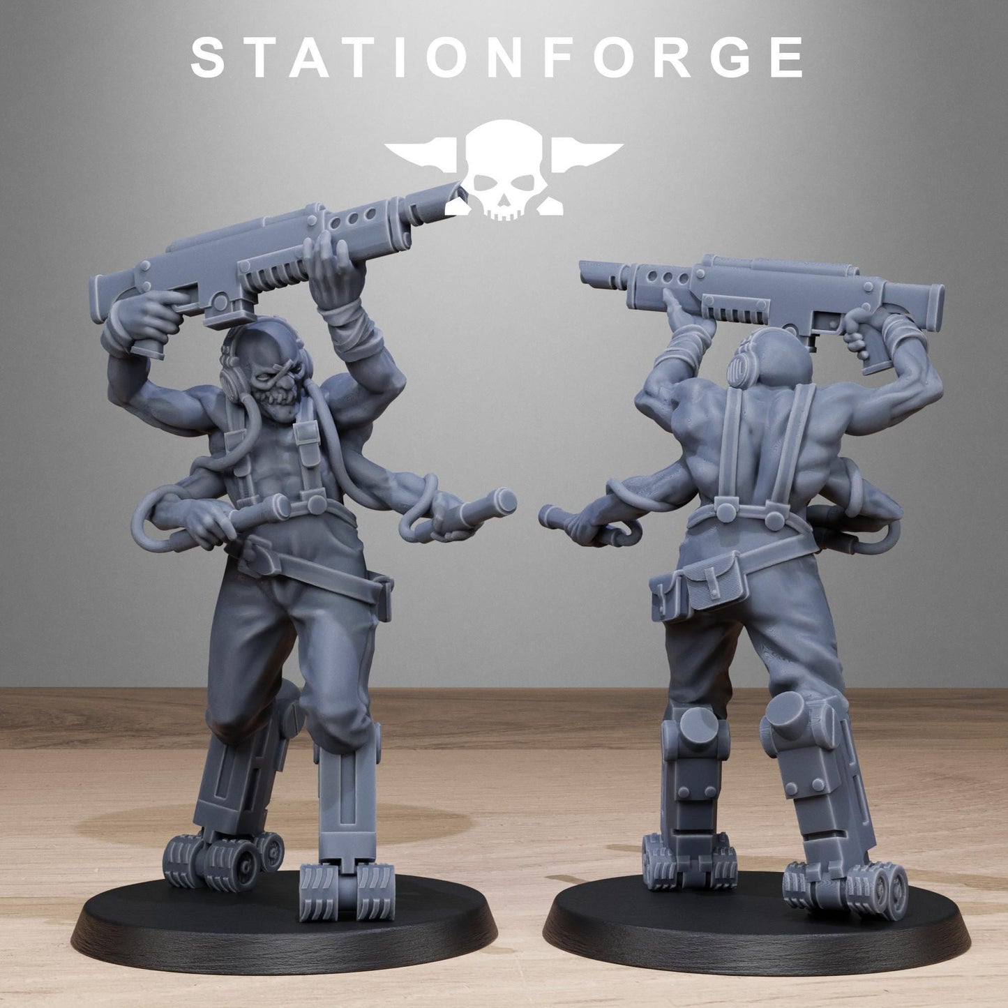 Corrupted Guard Abhumans, Chaos Worshipper Miniatures by STATIONFORGE