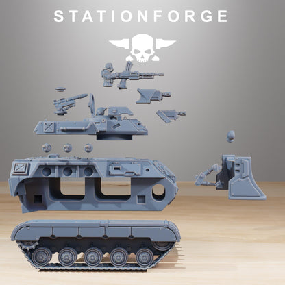 GrimGuard Support Tank, Modular Sci-Fi Wargame Miniature by STATIONFORGE
