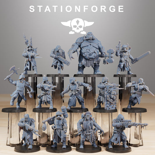 Corrupted Guard Miniatures, Chaos Worshipper Sci-Fi Wargames by STATIONFORGE