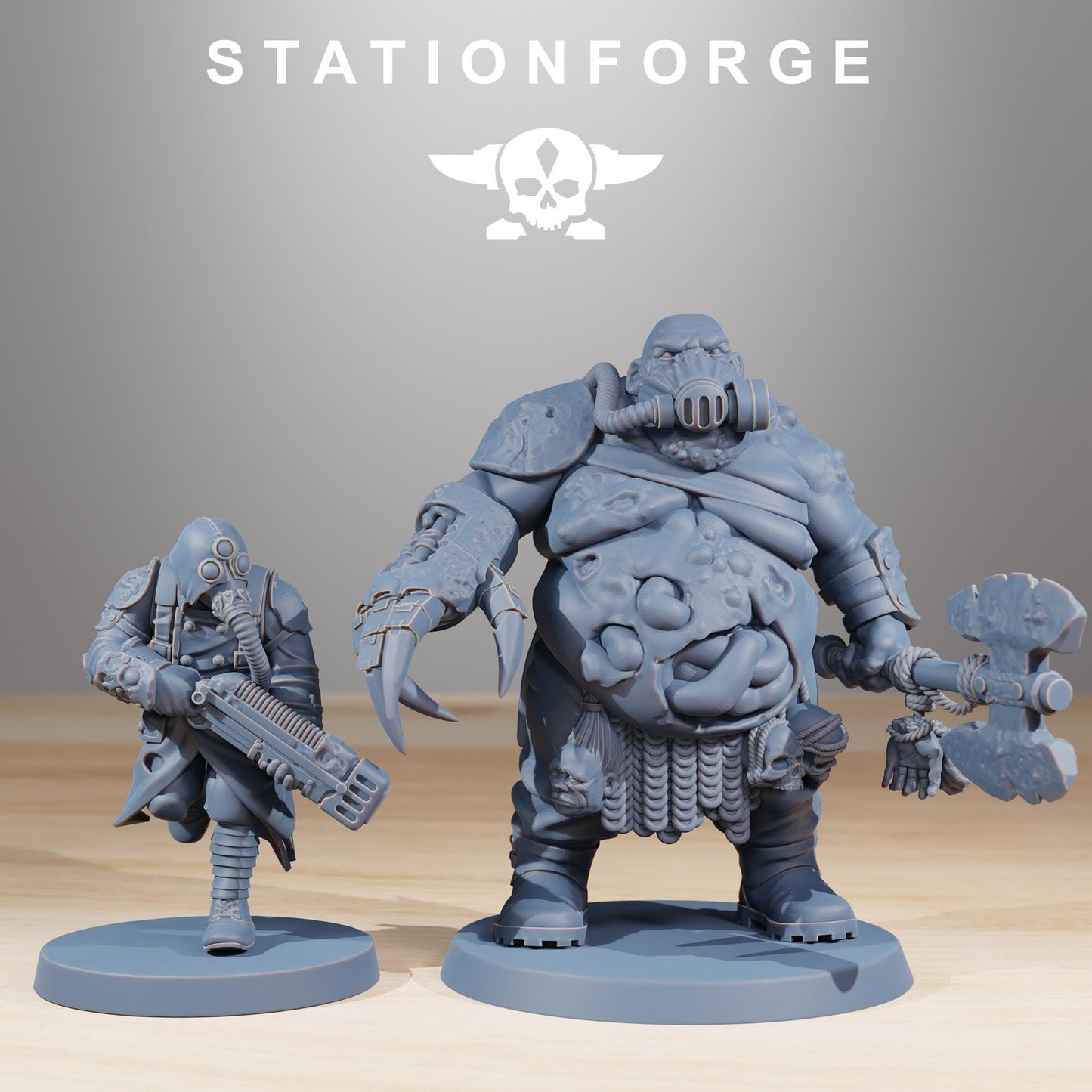 Corrupted Guard Miniatures, Chaos Worshipper Sci-Fi Wargames by STATIONFORGE
