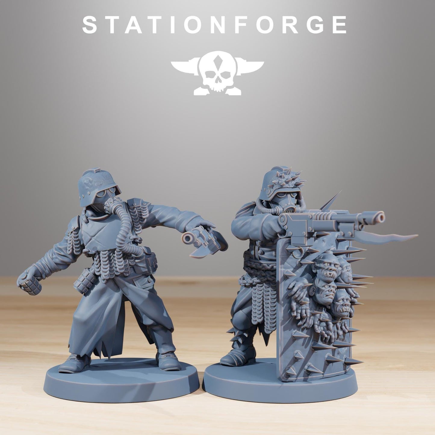 Corrupted Guard Miniatures, Chaos Worshipper Sci-Fi Wargames by STATIONFORGE