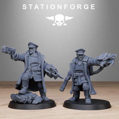FreeGuard Officer, Imperial Guard Proxy, Sci-Fi Wargames Miniatures by STATIONFORGE