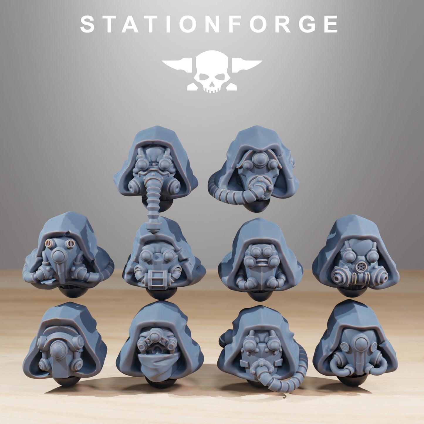 Scavenger Hunters, Space Techno-bots, modular Sci-Fi warriors by STATIONFORGE, Sci-Fi Wargames Cyber-themed Grimdark miniatures