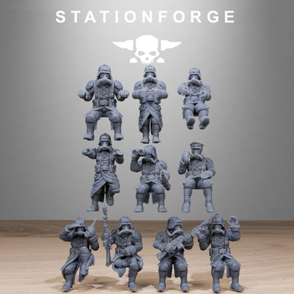 GrimGuard Sci-Fi Vehicle Miniatures, STATIONFORGE Imperial Guard Transports