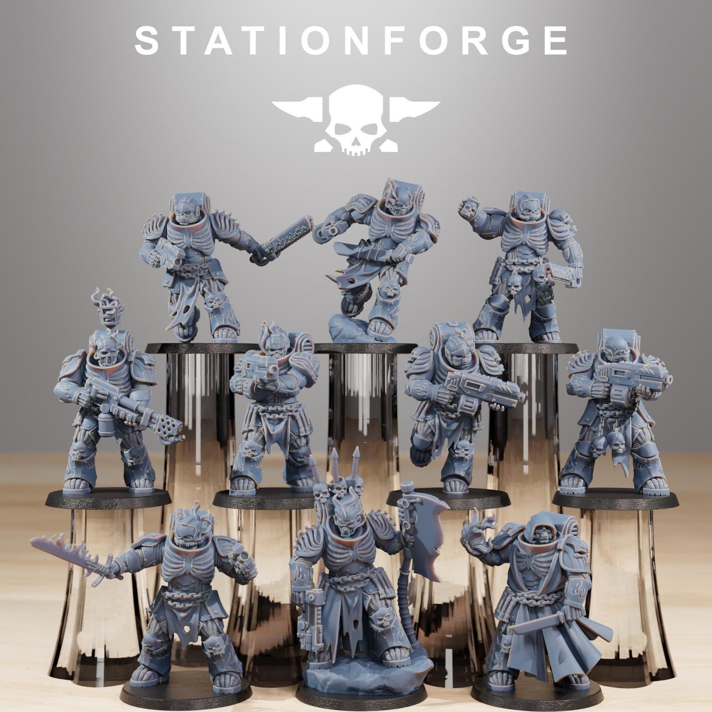 Socratis Doom Reapers, Modular Sci-Fi Marine warriors by STATIONFORGE, Grimdark Wargames Proxy