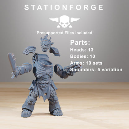 Socratis Doom Reapers, Modular Sci-Fi Marine warriors by STATIONFORGE, Grimdark Wargames Proxy