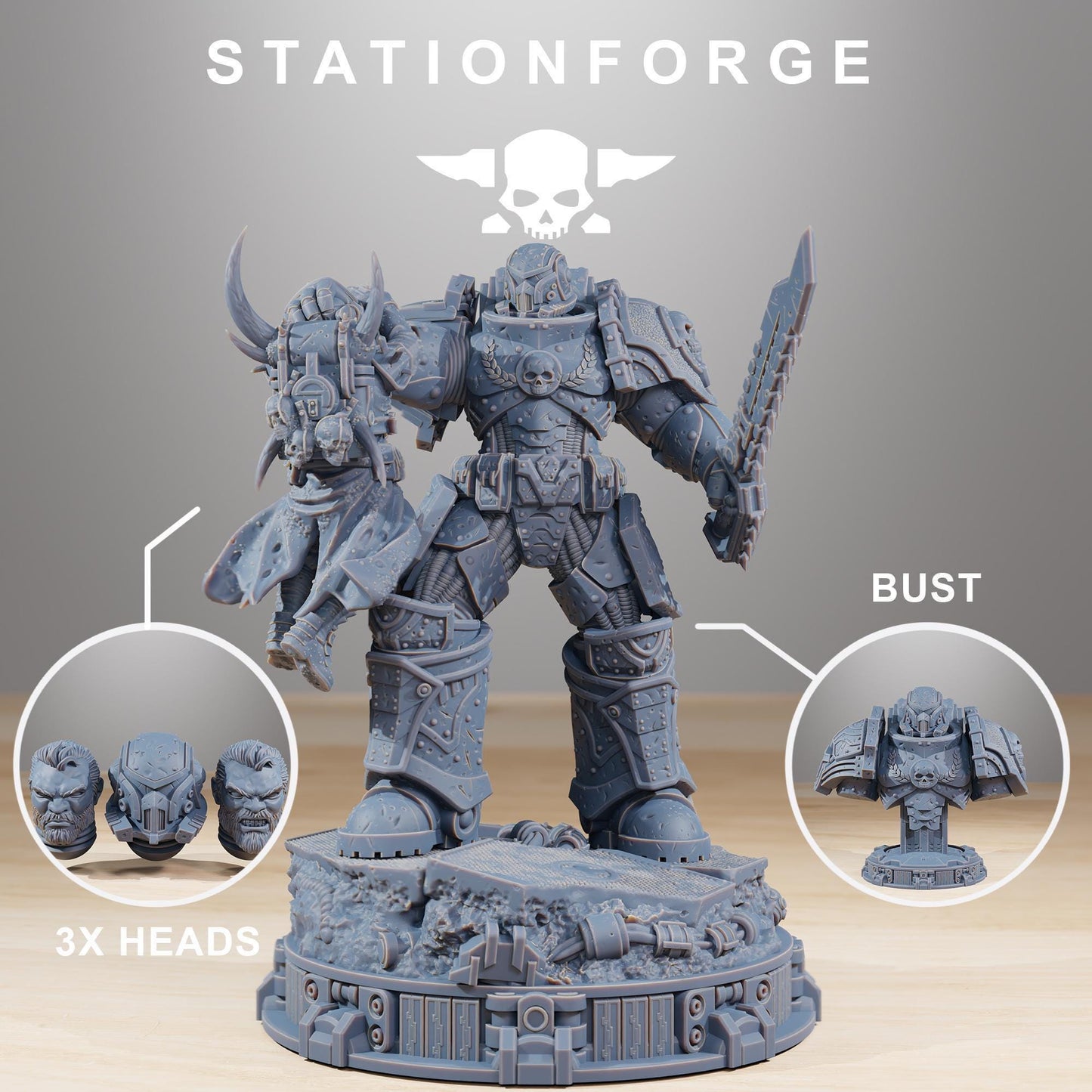 Socratis Collectible, Modular Sci-Fi Marine warriors by STATIONFORGE, Grimdark Wargames Proxy