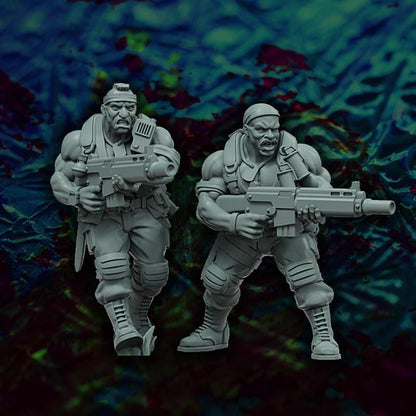 Spacenam Light Recon Squad, Sci-Fi Wargames Miniatures by Reptilian Overlords, Space Guard