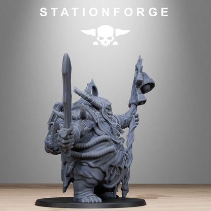 Corrupted Lord Miniature, Grimdark Future Wargame, STATIONFORGE