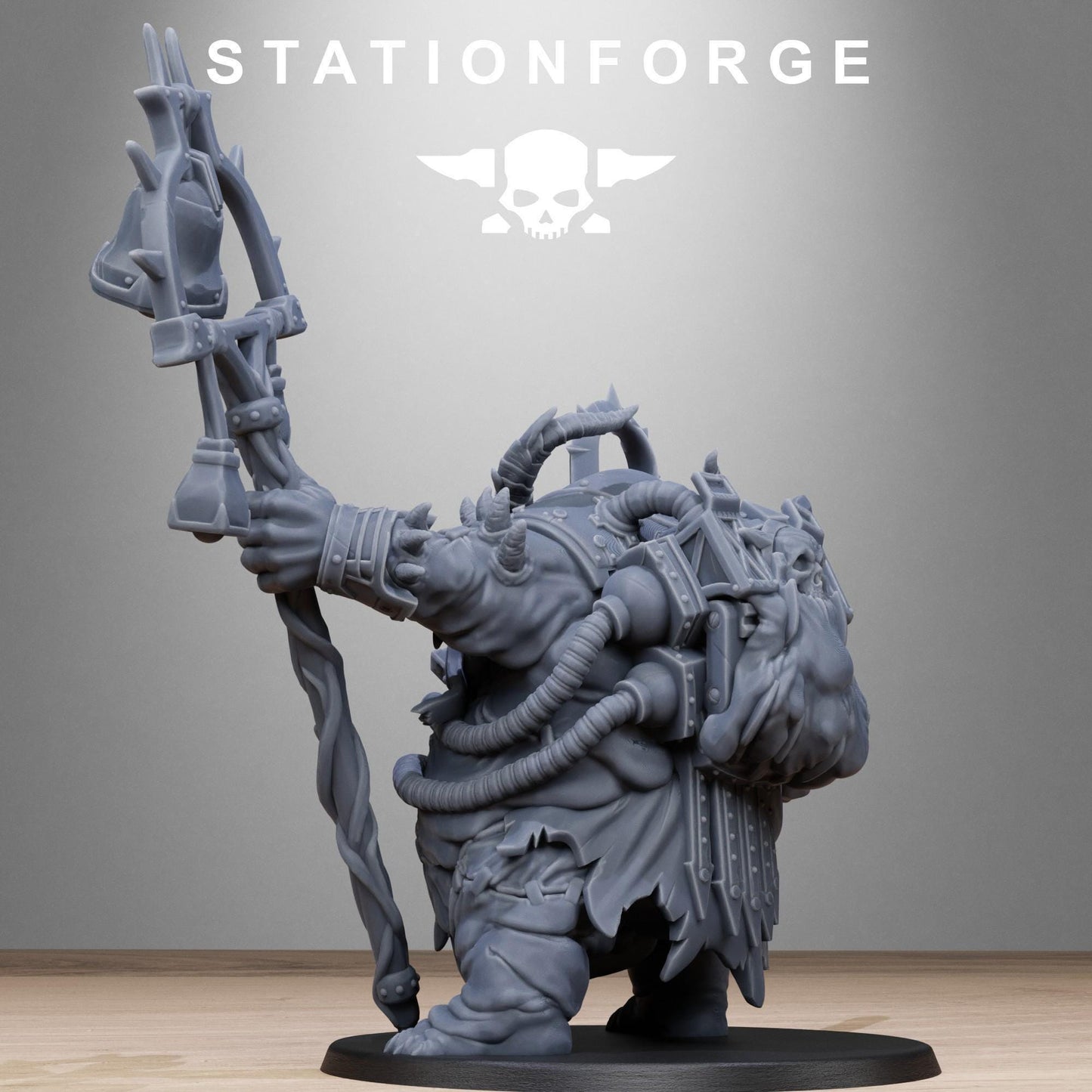 Corrupted Lord Miniature, Grimdark Future Wargame, STATIONFORGE