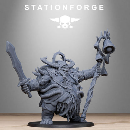 Corrupted Lord Miniature, Grimdark Future Wargame, STATIONFORGE