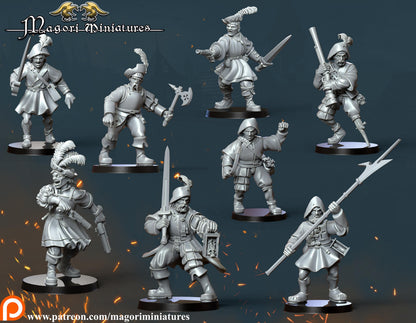 Marienburg Warband Vol 2, Fantasy Skirmish Miniatures by Magori Miniatures, perfect for Fantasy Wargames and RPGs
