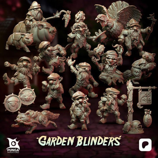 Garden Blinders by Punga Miniatures - Wargame Scale 3D Printed Miniature - Basic Team