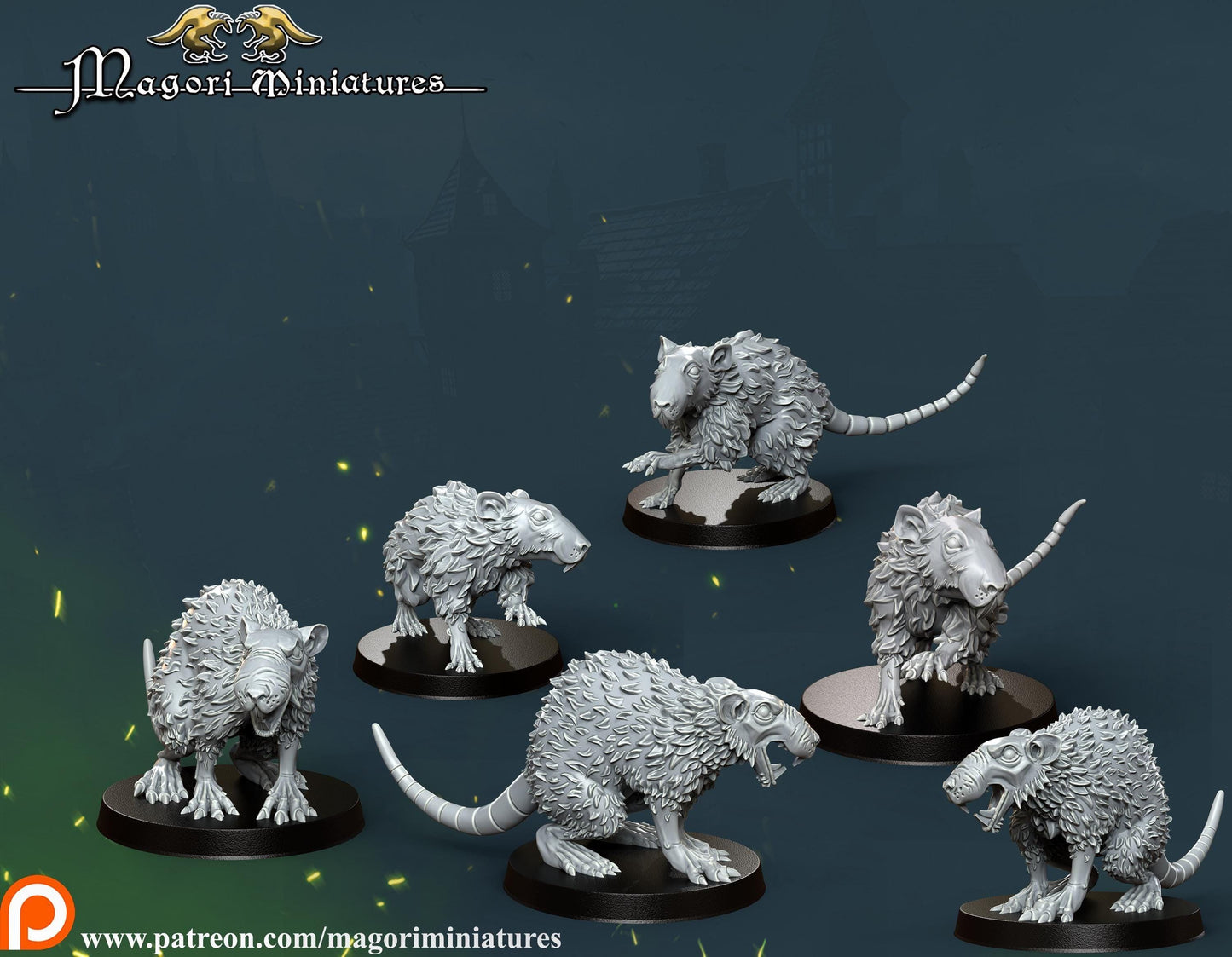 Ratfolk Warband , Fantasy Skirmish Miniatures by Magori Miniatures, perfect for Fantasy Wargames and RPGs