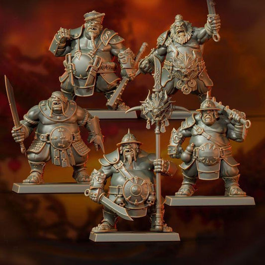 Jade Ogre Mercenaries by Punga Miniatures - Wargame Scale 3D Printed Miniature