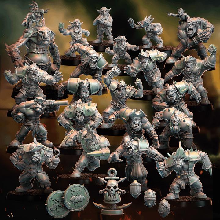 Baorcudas by Punga Miniatures - Wargame Scale 3D Printed Miniature - Full Team
