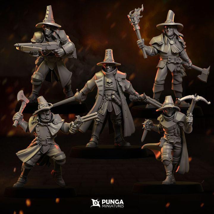 Witch Hunters by Punga Miniatures - Wargame Scale 3D Printed Miniature