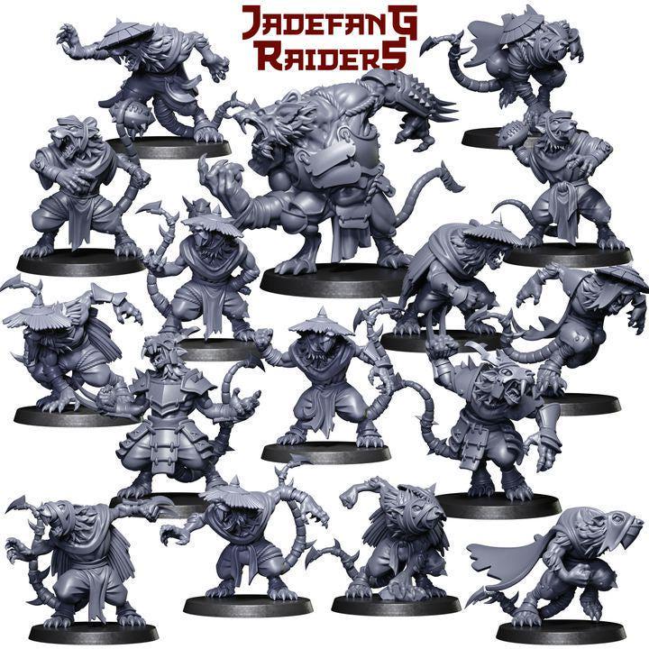 Jadefang Raiders by Punga Miniatures - Wargame Scale 3D Printed Miniature - Team