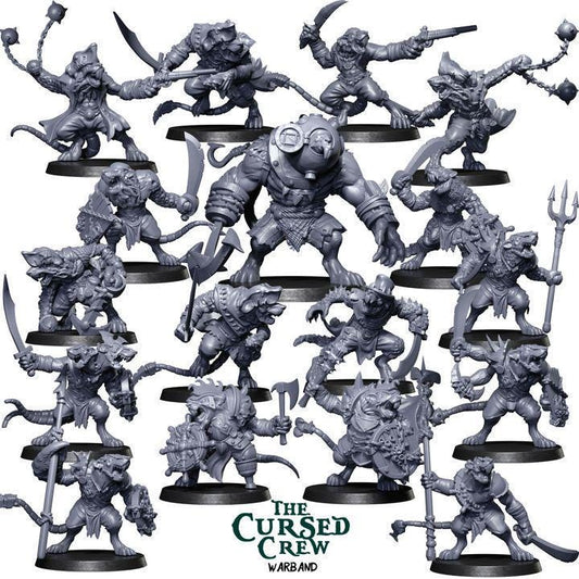 Cursed Team Warband by Punga Miniatures - Wargame Scale 3D Printed Miniature