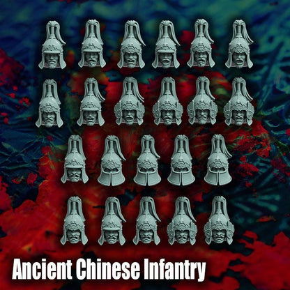 Ancient Chinese Infantry, Fantasy Miniatures by Reptilian Overlords, perfect for Fantasy Wargames