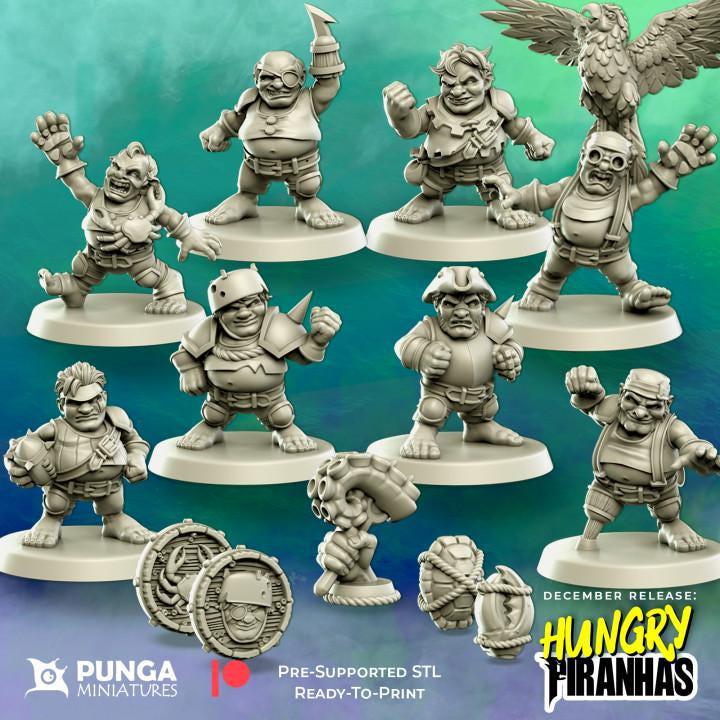 Halfings Piranhas - December Release by Punga Miniatures - Wargame Scale 3D Printed Miniature