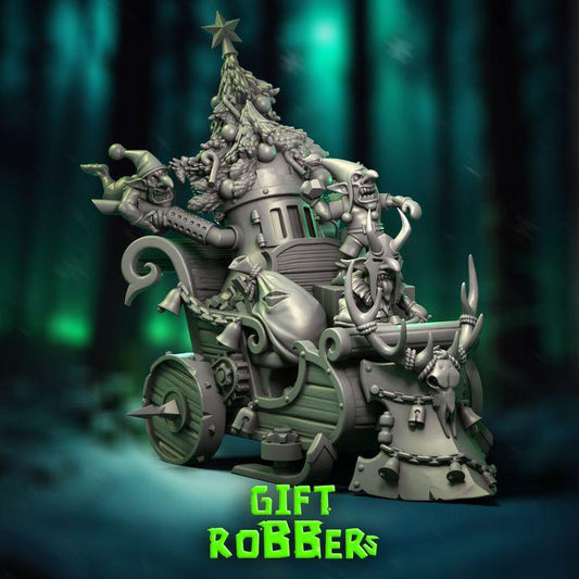 Gift Robber Sleigh 2 by Punga Miniatures - Wargame Scale 3D Printed Miniature