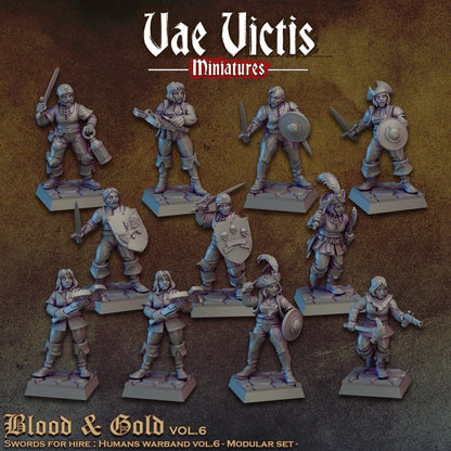 Modular Female Blood and Gold Mercenaries vol 06, Bits and Weapon Conversions Fantasy by Vae Victis, perfect for Fantasy Wargames and RPGs