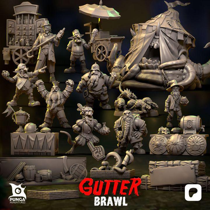 Gutter Brawl Staff by Punga Miniatures - Wargame Scale 3D Printed Miniature