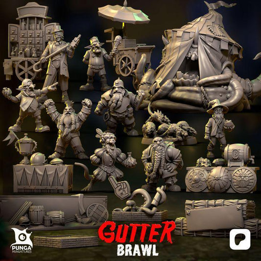 Gutter Brawl Staff by Punga Miniatures - Wargame Scale 3D Printed Miniature