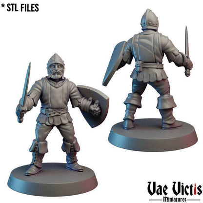 Village Watchmen Miniatures Warband, Vae Victis, Fantasy RPG